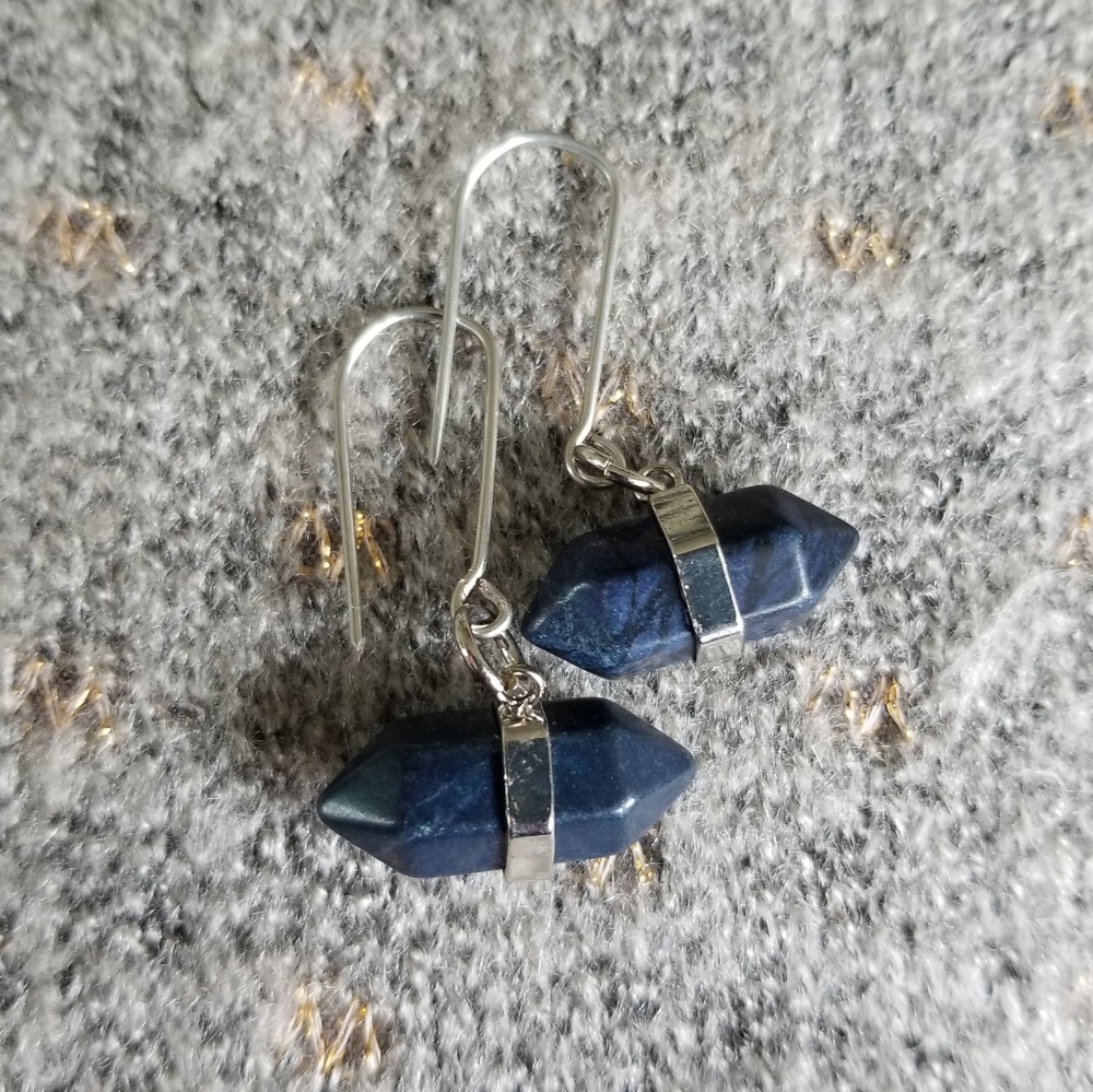 Lapis Lazuli and Silver Earrings